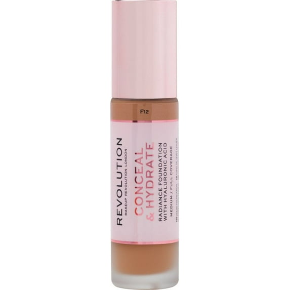 Makeup Revolution Conceal & Hydrate Foundation - F12 (medium/dark skin tones w/ a neutral undertone)