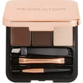 thumbnail image 1 of Makeup Revolution Eyebrow Kit, Brow Palette Dark Brown, 0.077oz/2.2g, 1 of 6