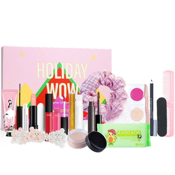 Makeup Set, Cosmetic Kit with Lipstick Eyeshadow Blush, Beginner Makeup Tool Collection, Gift Box Assortment, Multiple Beauty Products