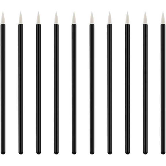 Makeup Set Disposable Eyeliner Brushes Plastic Handle Cosmetic Eyeliner Wands Eyeliner Liquid Brush Applicator Tool for Women,100pcs(White) Eye Shadow Brushes Set