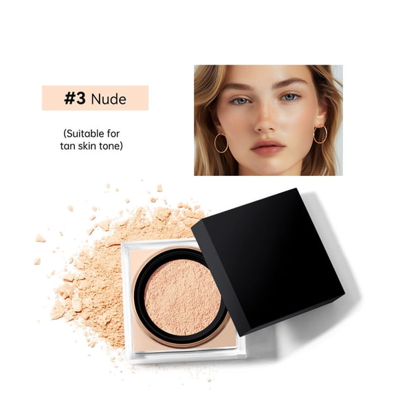 Makeup Setting Powder - Lightweight, Talc-Free Finishing Powder for Face Makeup with a Soft, Natural Finish - Long-lasting And Not Easy To Peel Off Clear And Transparent Soft Focus Matte Powder