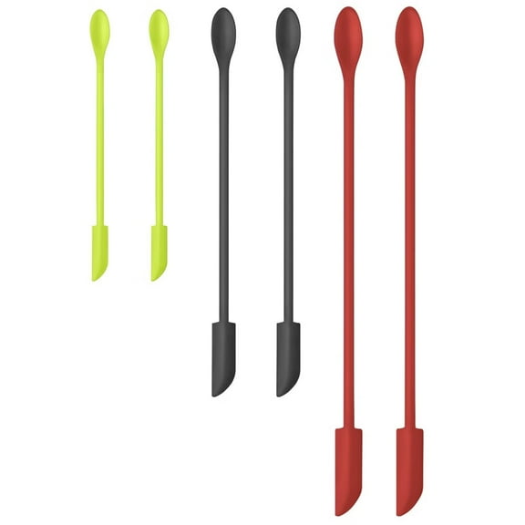 Makeup Spatula 7Pcs,Silicone Spatula Set Mini Small Spatula for food Bottle Beauty Spatula Tiny Lotion Jar Scraper to Get Last of Makeup Out（Multicolor)