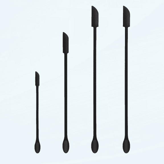 Makeup Spatula, Mini Silicone Spatula, Make Up Spatula Tool, Mini Spatula for Cosmetics, Last Drop Spatula, Makeup Spatulas to Get Last of Makeup Out, Jar Scraper Spatula, Mini Makeup Spatula, Black