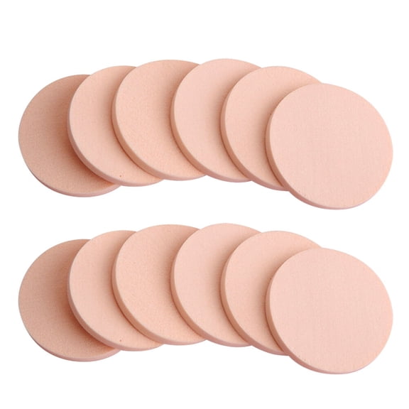 LULULION 24Pcs Round Powder Puff Makeup Accessories for Even Foundation Application