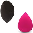 thumbnail image 1 of Makeup Sponge Blenders - 2pc Pink Egg and Flat Contour Blending Sponges, Make Up Applicators, Liquid Cream Powder Foundation Concealer Cosmetics, Stippling Wet Dry, Premium Latex Free, 1 of 5