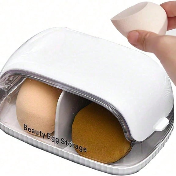 Makeup Sponge Storage Box Portable Puff Organizer for Vanity, Travel, Daily Use