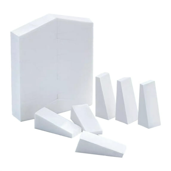 Makeup Sponge Wedge Circle Dry Clean Sponge Makeup Makeup Sponge Handle Face Sponge to Clean Face Flat Makeup Sponges for Foundation 2pc 24 Cut Triangle Powder Puff Non Latex Meets Water Becomes Large