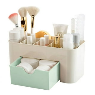 Zglori Makeup Organizer, Cosmetics Makeup Storage Box Skincare Organizers  GREEN