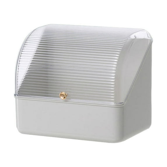 Makeup Storage Box Waterproof Stackable Solid Color Stylish Lipsticks Sunscreen Face Cream Case Organizer Container Type 2 White