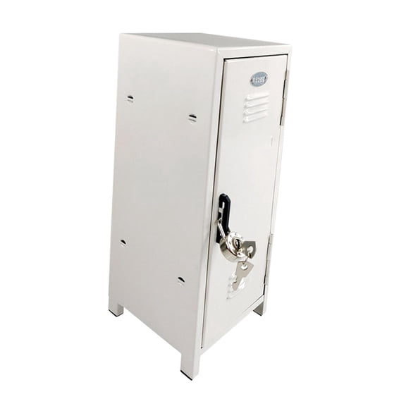 Makeup Storage Cabinet, Display Rack Bedside Furniture Vertical File Cabinet Organizer Box for Cosmetics Makeup Brush Home Office Hallway , White, 27.5cmx10.5cmx10.5cm