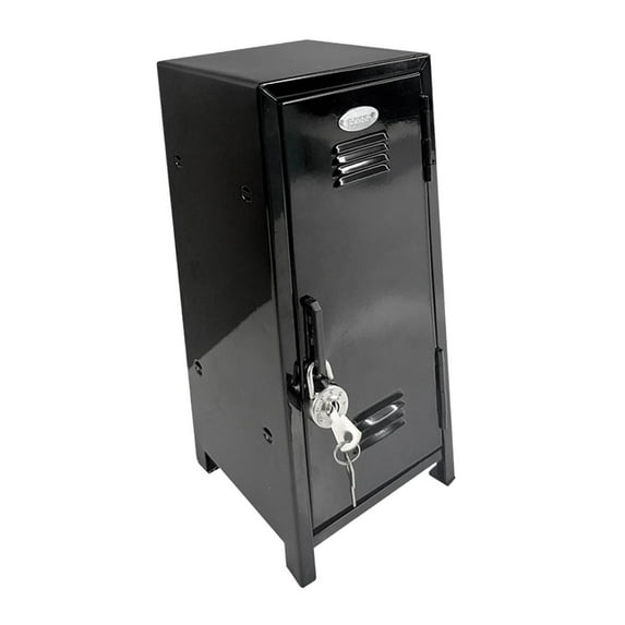 Makeup Storage Cabinet, Display Rack with A Lock Vertical File Cabinet Organizer Black