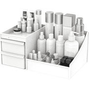 Makeup Storage,Makeup Organizer with Drawers,Bathroom Vanity Organizers and Storage Great for Cosmetics, skincare, Lipsticks, Nail Care -White