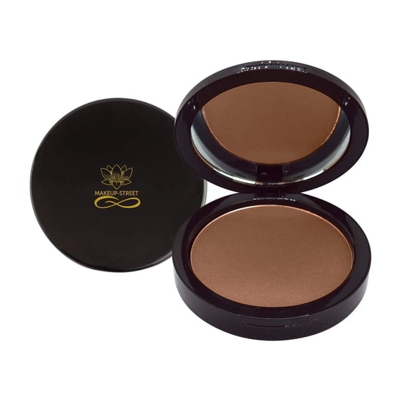 Makeup-Street Dual Blend Powder Foundation - Gingerbread brown Matte Sleek Finish 11.5g