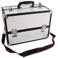thumbnail image 1 of Makeup Train Case Aluminum Alloy Jewelry Box Organizer Silver, 1 of 7