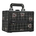thumbnail image 1 of Makeup Train Case Portable Makeup Case Organizer 2 Trays Cosmetic Box Storage with Mirror Lockable with Key for Cosmetics Nail Tech Traveling Makeup Travel Box Punk Love Hearts, 1 of 6