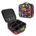 thumbnail image 1 of Makeup Train Case with Adjustable Dividers,Cosmetic Bag Portable Portability Bag Case Gifts Abstract Vector Colorful Swirl, 1 of 8