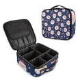 thumbnail image 1 of Makeup Train Case with Adjustable Dividers,Cosmetic Bag Portable Portability Bag Case Gifts Santa Candy Canes, 1 of 8