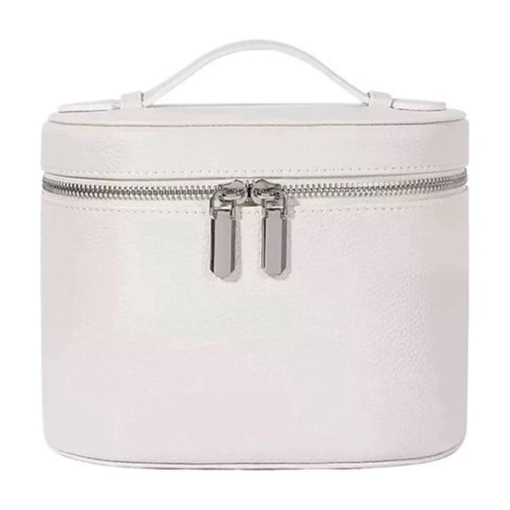 Makeup Vanity Bag for Women - Large Capacity Cosmetic Organizer with Removable Liner, Waterproof PU Leather Skincare Bag, Portable chic Cosmetic Make Up Case for Skincare, Brushes, Accessories