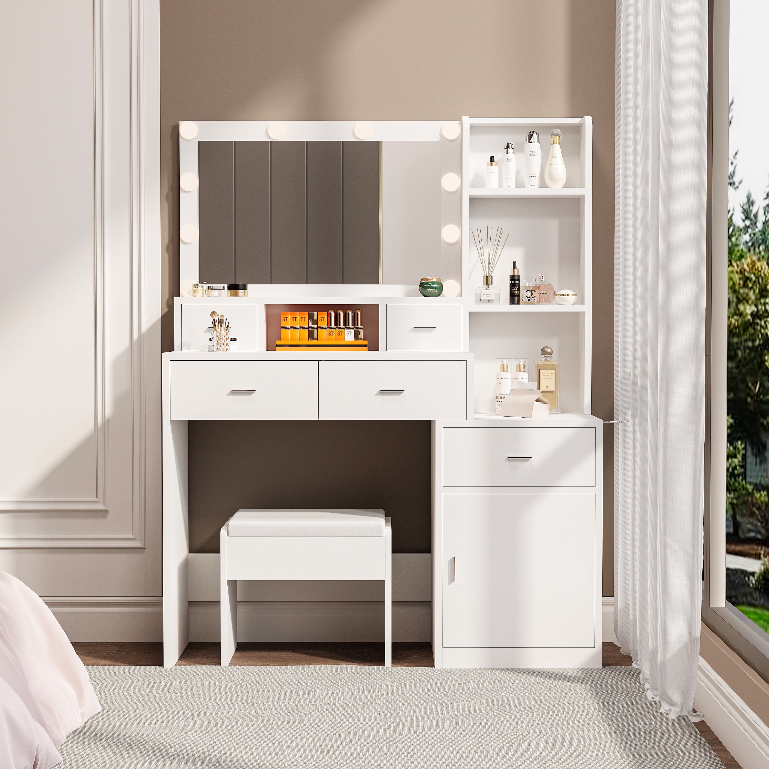 Shelves For Makeup Vanitynull