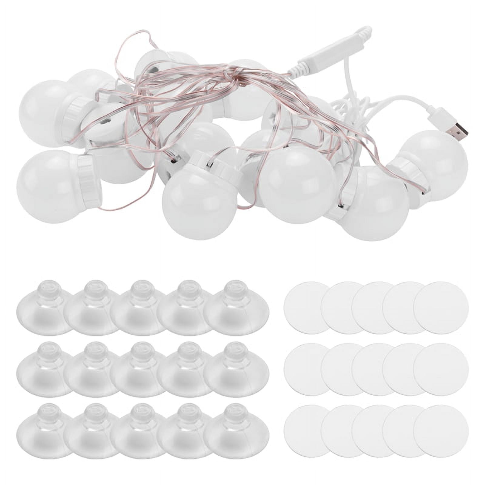 Makeup Vanity LED Light Bulbs 14 Bulbs USB 12V Dimmable 3-Color Nature