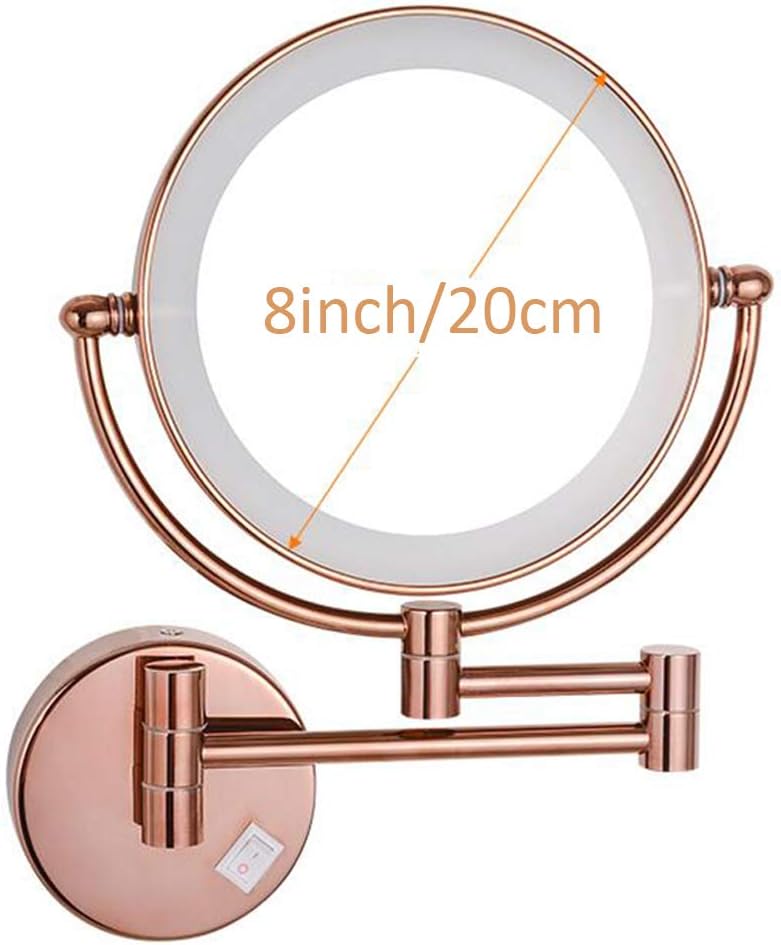 Makeup Vanity Mirror,LED Lighted TwoSided Bathroom Mirror 3X