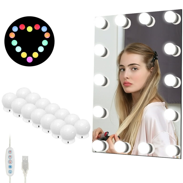 Makeup Vanity Mirror String Lights 14 Bulbs Walmart