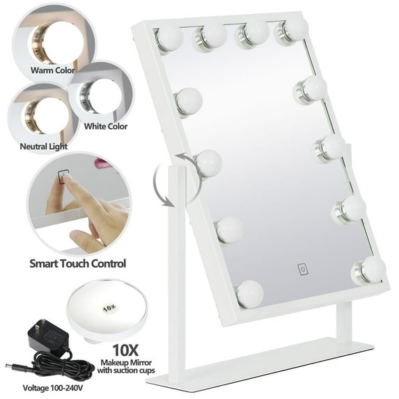 Makeup Vanity Mirror with Lights Stage Large Beauty Dimmer LED Bulb