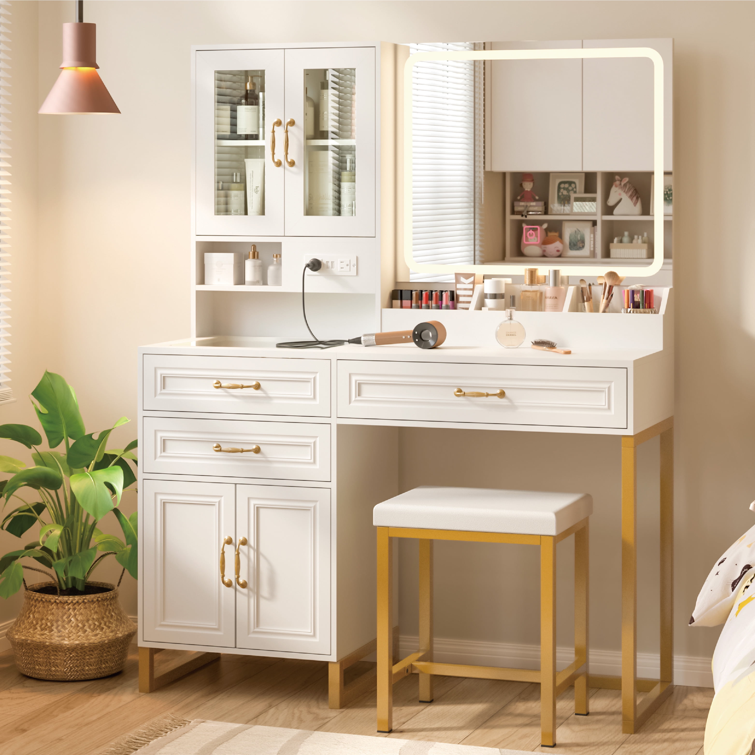 makeup-vanity-with-lights-and-mirror-glass-top-vanity-desk-with-power