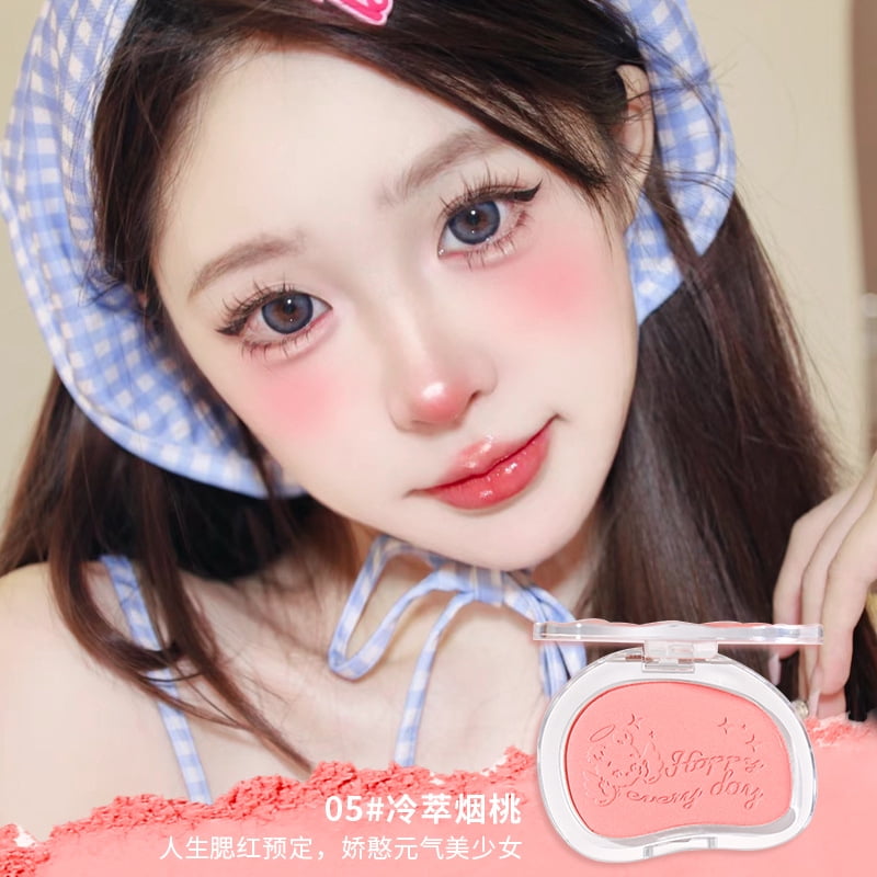 Makeup Xixi Warm Sweet Powder Cheek Blush Low Saturation Vit Girl