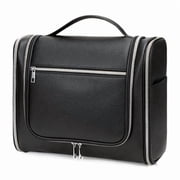 Walmart Makeup and Cosmetic Carry All Travel Toiletry Bag with Hanging Hook for Adult , Black ,14" x 5.5" x 10.5", 1 Count