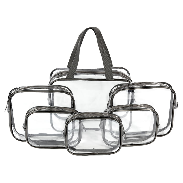 Walmart Clear Cosmetic Makeup Bag Set for Travel Waterproof PVC with  Multiple Sizes - Walmart.com