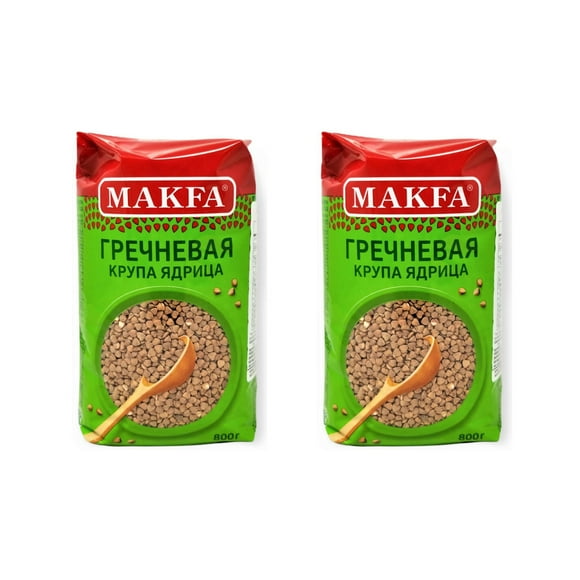 Makfa Buckwheat Groats 800g/28.2oz Kosher Product, Non-Gmo, Grechka (Pack of 2)