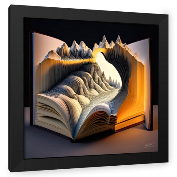 Maki 12x12 Black Modern Wood Framed Wall Art Titled - The Truth Behind The Cover Ii