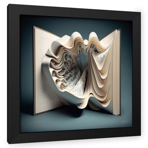 Maki 12x12 Black Modern Wood Framed Wall Art Titled - The Truth Behind The Cover Iii