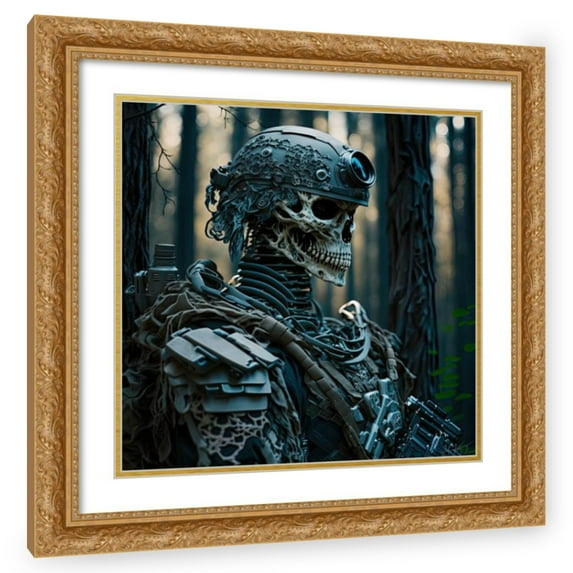 Maki 12x12 Gold Ornate Wood Framed With Double Matting Wall Art Titled - Spoils Of War Iii
