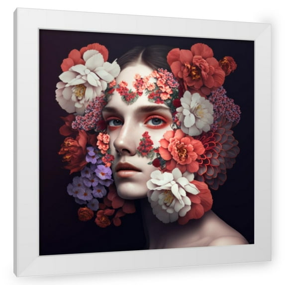 Maki 12x12 White Modern Wood Framed Wall Art Titled - Beauty Of Color Vi