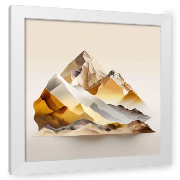 Maki 12x12 White Modern Wood Framed Wall Art Titled - Gold Country Iv