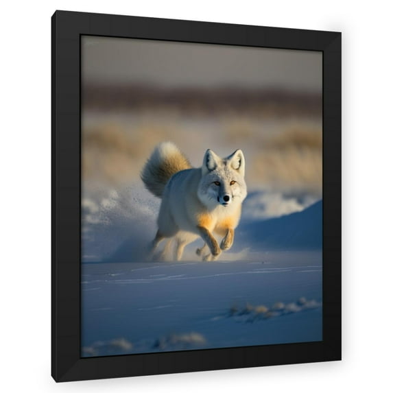Maki 12x14 Black Modern Wood Framed Wall Art Titled - Arctic Chaser Ii