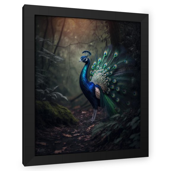 Maki 12x14 Black Modern Wood Framed Wall Art Titled - Nature_S Fashion Iii