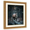 thumbnail image 1 of Maki 12x14 Gold Ornate Wood Framed With Double Matting Wall Art Titled - The Winter_S Ambassador, 1 of 6