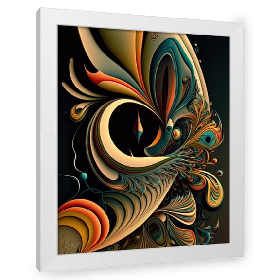 Maki 12x14 White Modern Wood Framed Wall Art Titled - Musicians Prime I