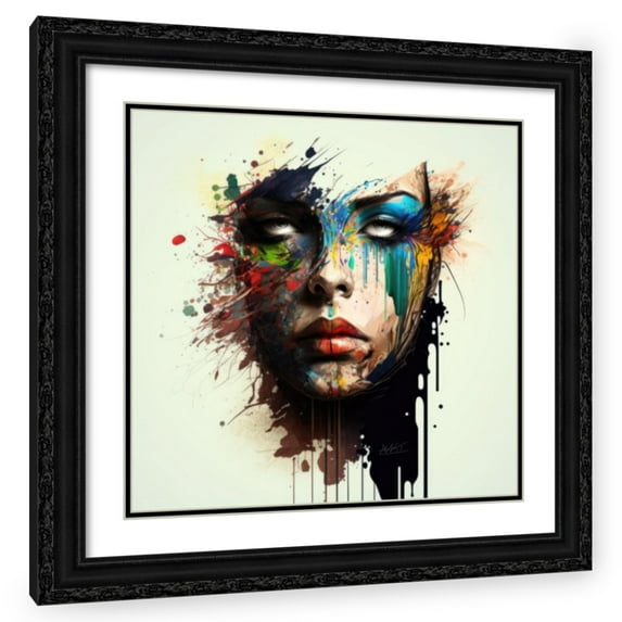 Maki 20x20 Black Ornate Wood Framed With Double Matting Wall Art Titled - Shades Of Humility Iii