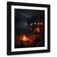thumbnail image 1 of Maki 20x24 Black Ornate Wood Framed With Double Matting Wall Art Titled - A Delightful Night Ii, 1 of 6