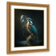 thumbnail image 1 of Maki 20x24 Gold Ornate Wood Framed With Double Matting Wall Art Titled - Fishing King Iii, 1 of 6
