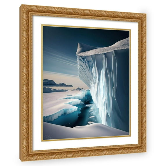 Maki 20x24 Gold Ornate Wood Framed With Double Matting Wall Art Titled - Split Of The Sheets Iii