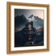 thumbnail image 1 of Maki 20x24 Gold Ornate Wood Framed With Double Matting Wall Art Titled - The Cabin With The View I, 1 of 6