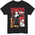thumbnail image 1 of Makima Chainsaw Anime Man T-Shirt Graphic Tee Men Anime Vintage Unisex Gift Cotton Power Denji Soft Shirt Special Premium CSM, 1 of 4
