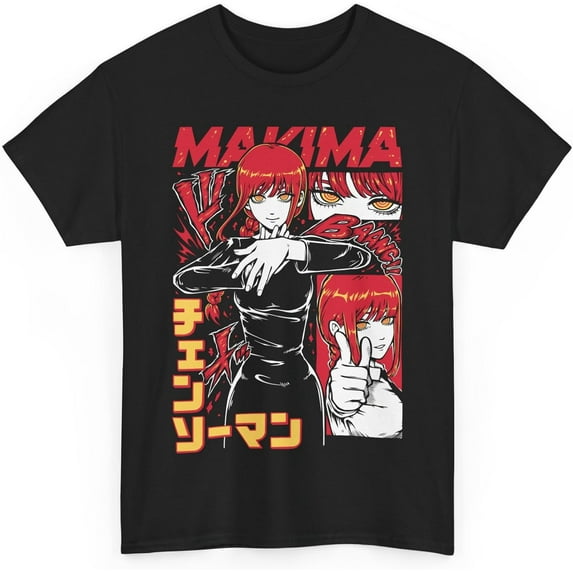 Makima Chainsaw Anime Man T-Shirt Graphic Tee Men Anime Vintage Unisex Gift Cotton Power Denji Soft Shirt Special Premium CSM