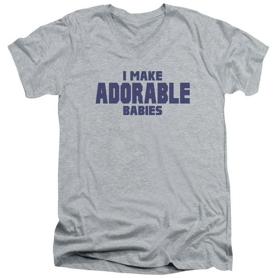 - Making Babies - Slim Fit V Neck Shirt - X-Large