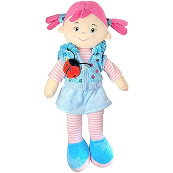 Making Believe Blue Love Bug Ladybug Plush Doll, 13"